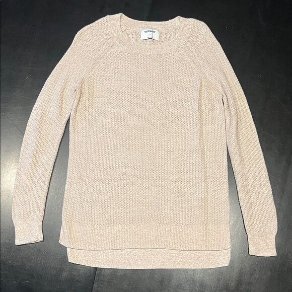 Old Navy Women's Light Beige Crew Neck Sweater - Picture 1 of 4